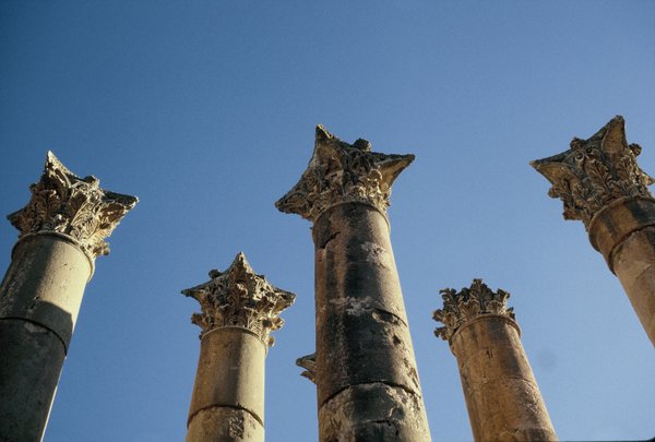 Corinthian columns in Jerash