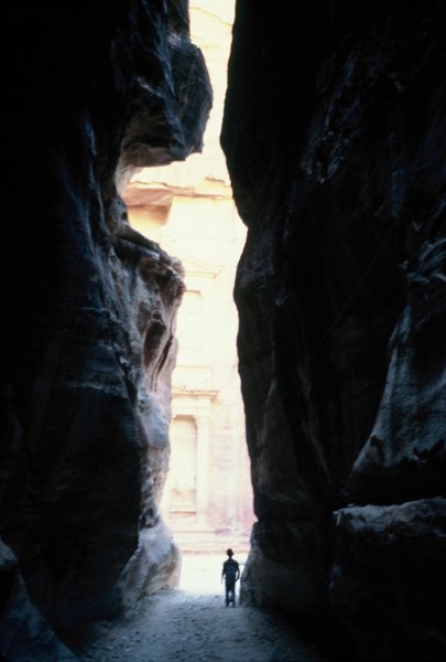 The Siq - or gorge - leading into Petra