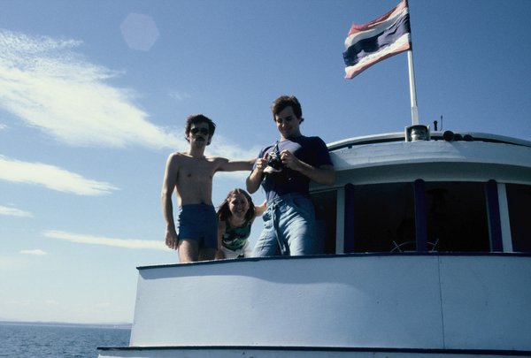David, Nancy and Larry on the boat to Khao Takiep Mountain and Nong Gae