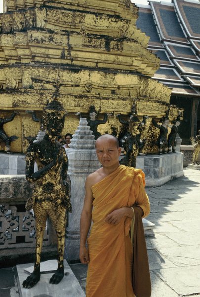Monk at the Temple of the Emerald Buddha