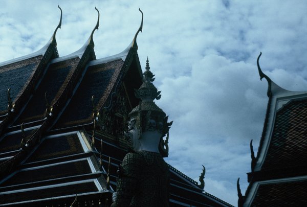 Garuda with Temple spires in the background