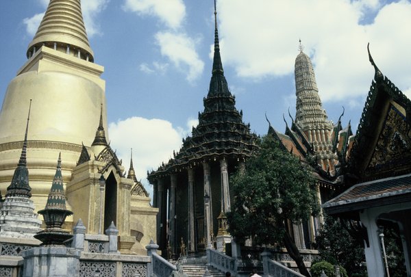 Stupahs a the Temple of the Emerald Buddha