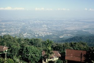 View of Chiang Mai from the temple on Doi Suthep
