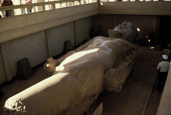 Ramsees II statue near Giza