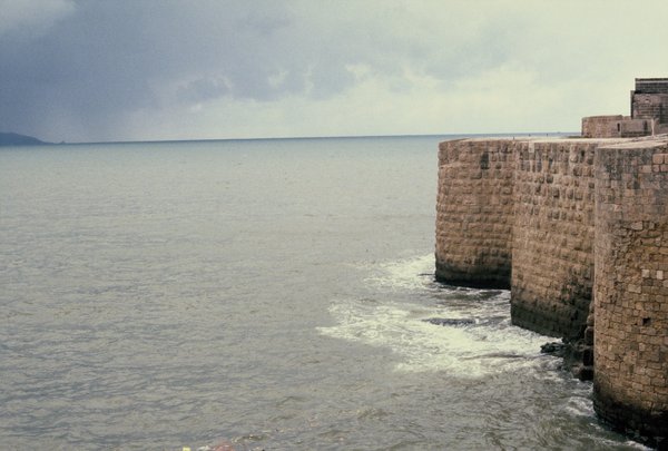 Walls of the Crusader fort at Acre