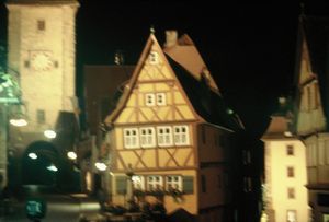 Night view of Rothenberg street scene