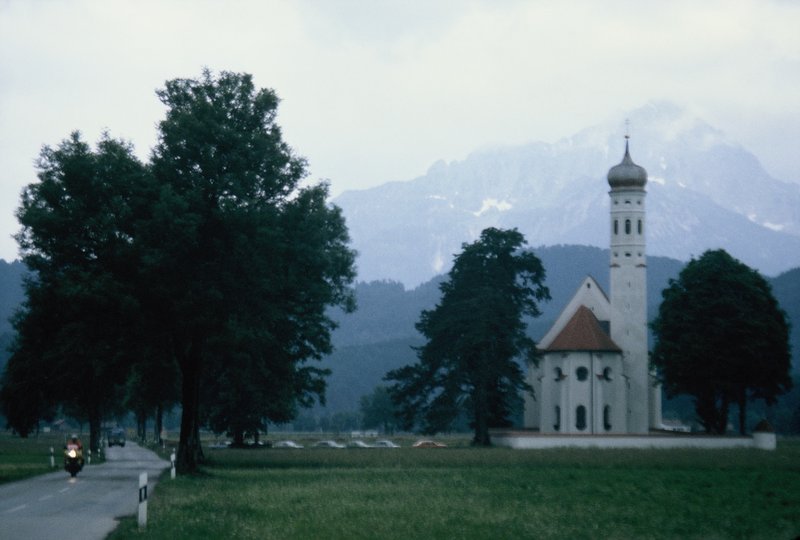 Bavarian style church on the way to Fussen