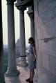 Linda avoiding falling from the Leaning Tower of Pisa