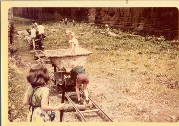 Helping to excavate the ruins at Angkor Wat