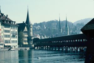 Kappelbrucke, a medieval bridge in Luzern