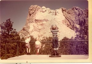 Sue, Judy and Bob at Mount Rushmore