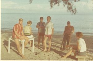 Class of '68 relaxing on the beach