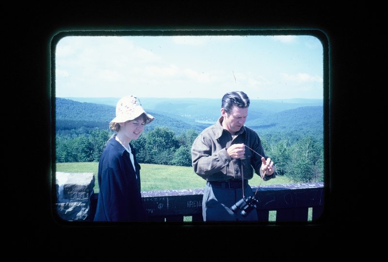 Linda and her dad at Allegany State Park
