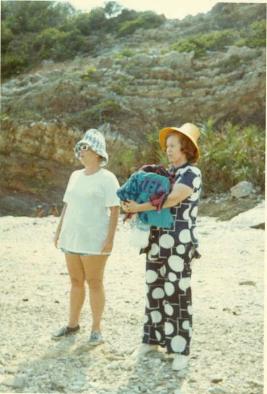 Mrs. Stevens and Mom on the island at Hua Hin