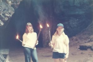 Liand and Carol in the caves of Petchburi