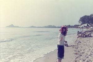 Linda on the beach at Hua Hin
