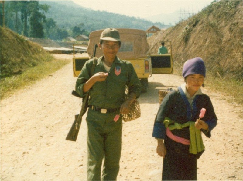 Hmong soldier and his wife
