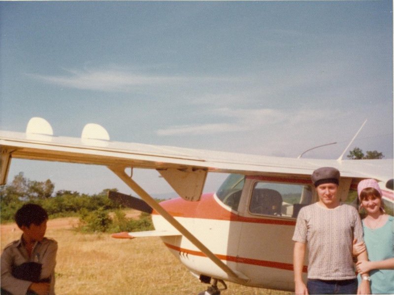 Bob and Linda next to our Cessna