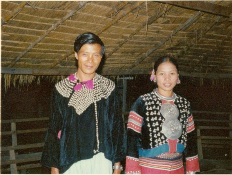 Atsupah and Martha in their tribal regalia