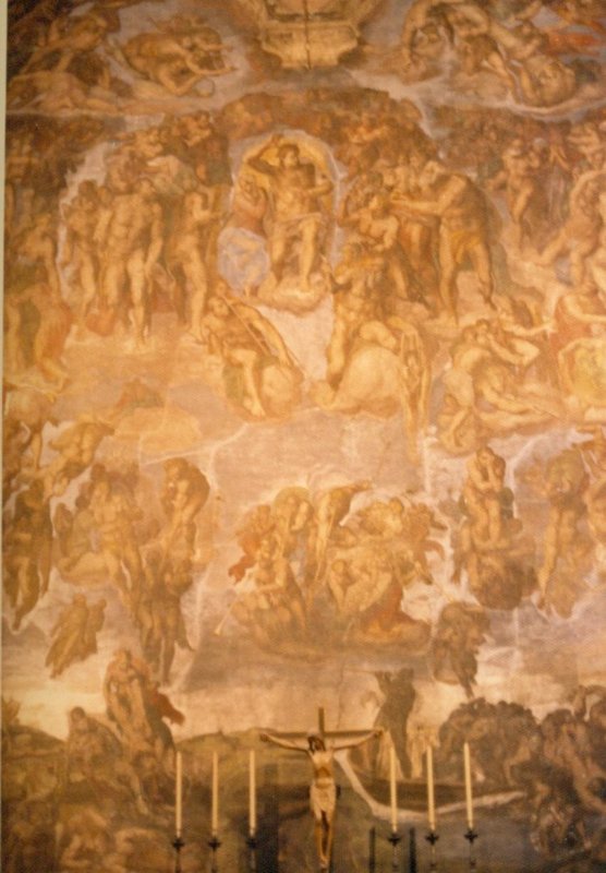 Michelangelo's Judgement Day in the Sistine Chapel