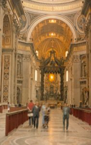 Inside St Peters Basilica