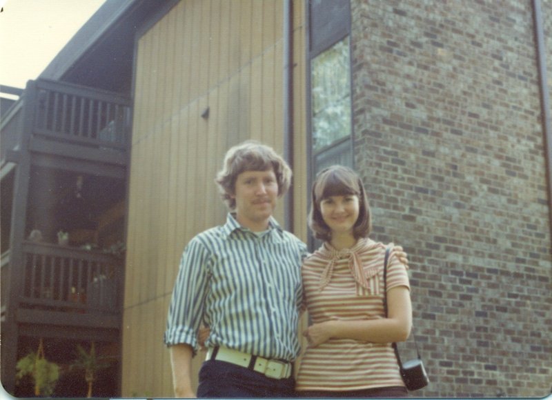 Bob and Linda at their apartment building in West Springfield, VA
