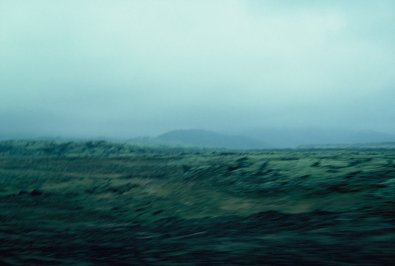 Desolate Iceland countryside between KeflaviK and Reykevik