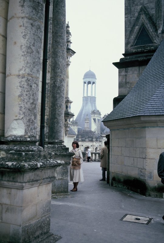 Linda among the spires of Chateau Chambord