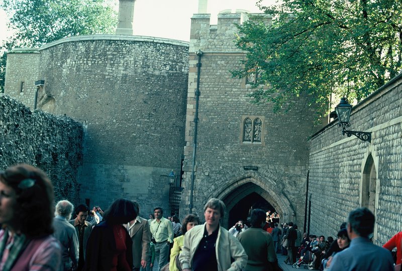 Bob at the entrance to the Tower of London