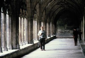 Dad in the Cloister of Caterbury Cathedral