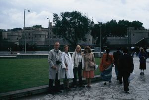 Dad, Mom, Carol, and Linda at the Tower of London