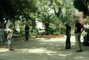 Playing boules in the park