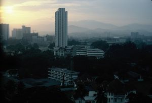 Sunrise over the Kuala Lumpur skyline