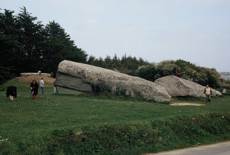 Toppled menhirs in Karnac