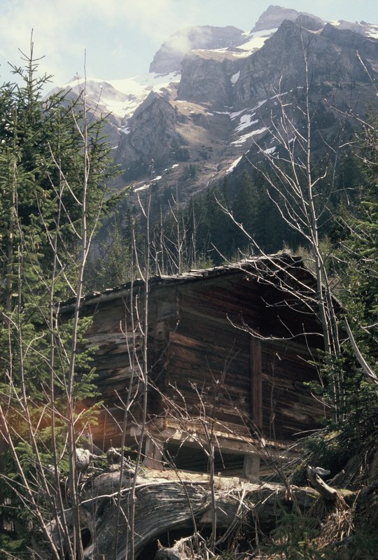 Mountain hut below the Jungfrau