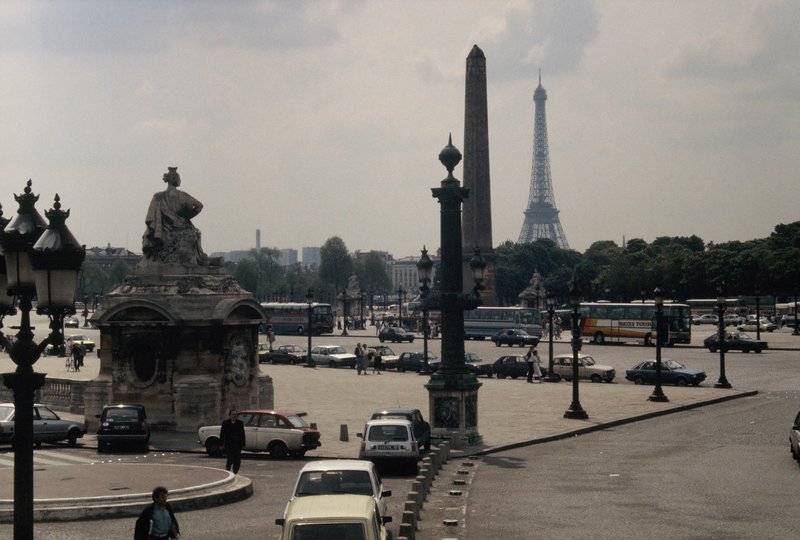 Place de la Concord with Eifel Tower in the distance