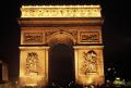 Arc de Triomphe at night, Paris
