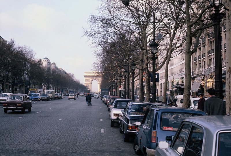 Champs Elysee and Arc de Triomphe