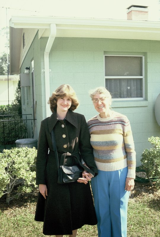 Linda with Bob's stepgrandmother Laura in DeLand. Florida