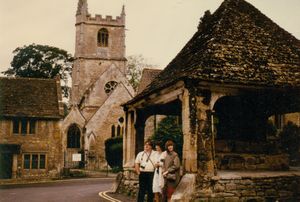 Buz, Kathy and Linda in Castle Combe