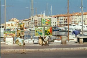 Art for sale on the St Tropez waterfront