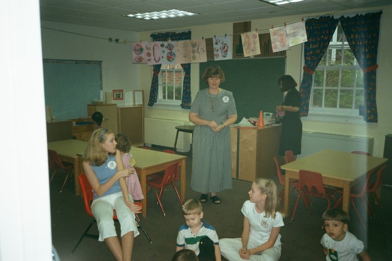 Linda, Tamara, and Rosanna teaching Sunday School in 2002