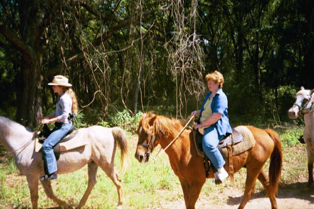 Tamara and Linda riding near Fairhope AL