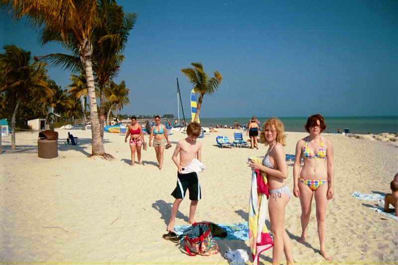 Will, Rosanna, and Julie on the beach at Key West
