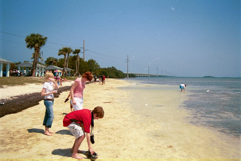 Rosanna, Julie, and Will at a Florida Keys beach