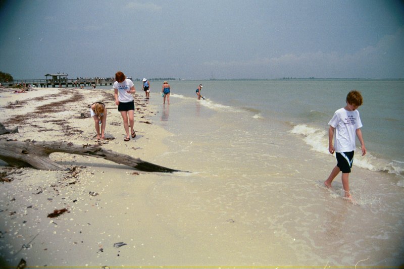 Rosanna, Julie and Will at the beach at Sanibel Island