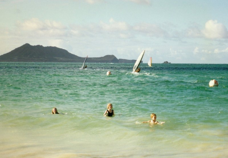 Windsurfers at Kailua Beach