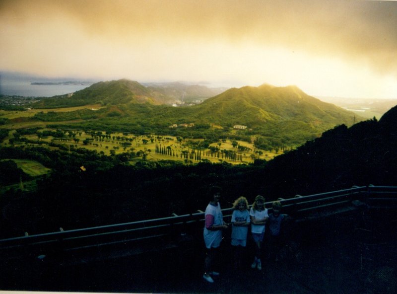 View from the Pali cliffs at sunrise