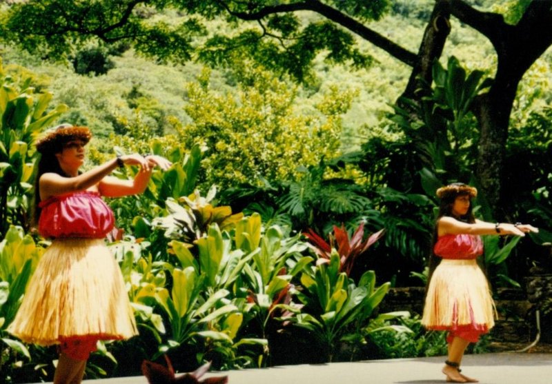 Hula dancers at the Polynesian Cultural Center