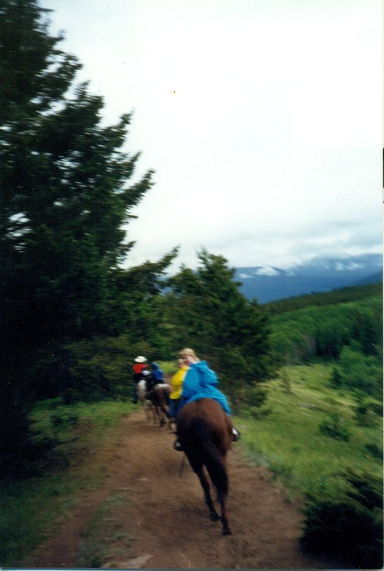 We're off riding in Jasper National Park